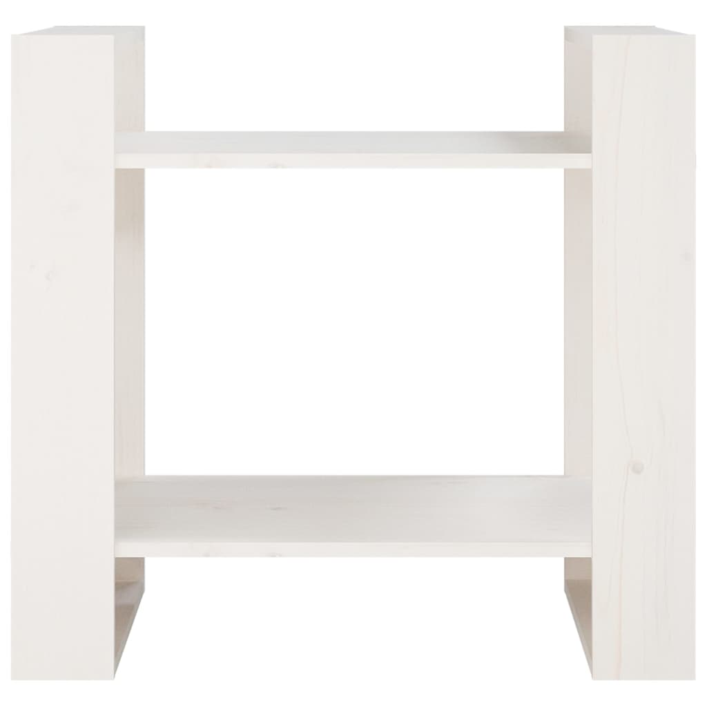 Vidaxl boekenkast kamerscherm 60x35x57 cm massief grenenhout wit