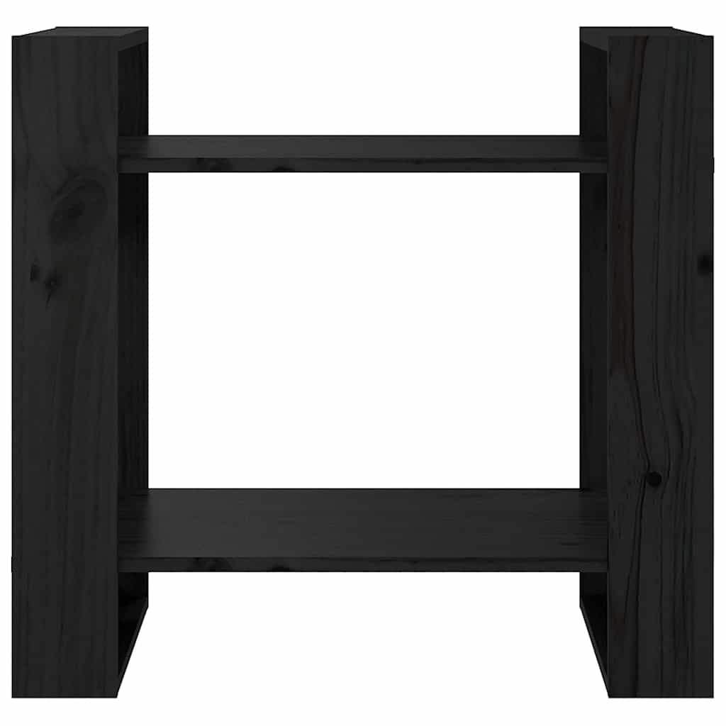 Vidaxl boekenkast kamerscherm 60x35x57 cm massief grenenhout zwart