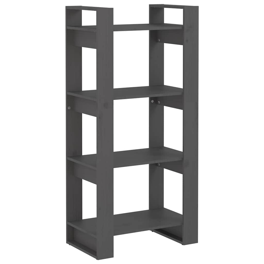 Vidaxl boekenkast kamerscherm 60x35x125 cm massief hout grijs