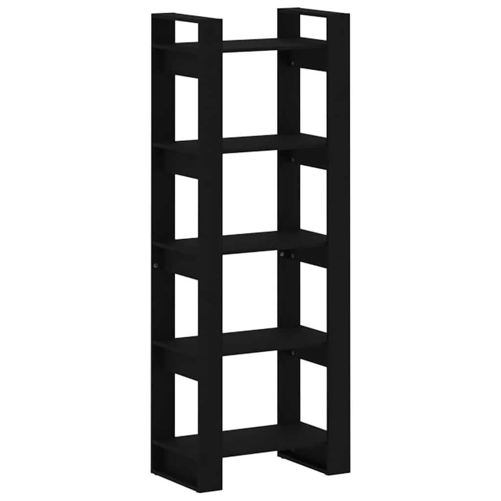 Vidaxl boekenkast kamerscherm 60x35x160 cm massief hout zwart