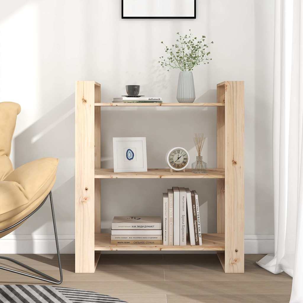 Vidaxl boekenkast kamerverdeler 80x35x91 cm massief grenenhout