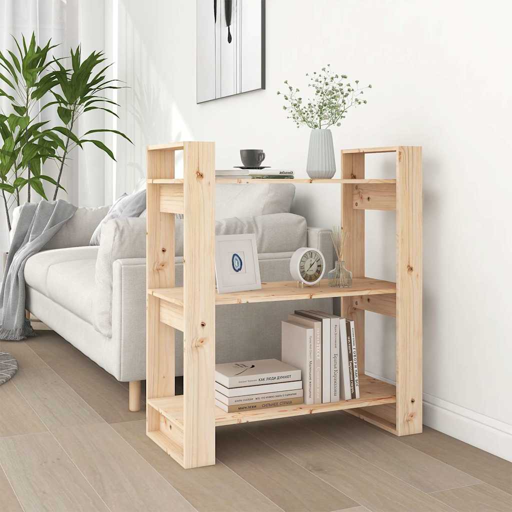 Vidaxl boekenkast kamerverdeler 80x35x91 cm massief grenenhout