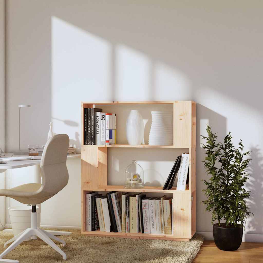 Vidaxl boekenkast kamerscherm 80x25x101 cm massief grenenhout