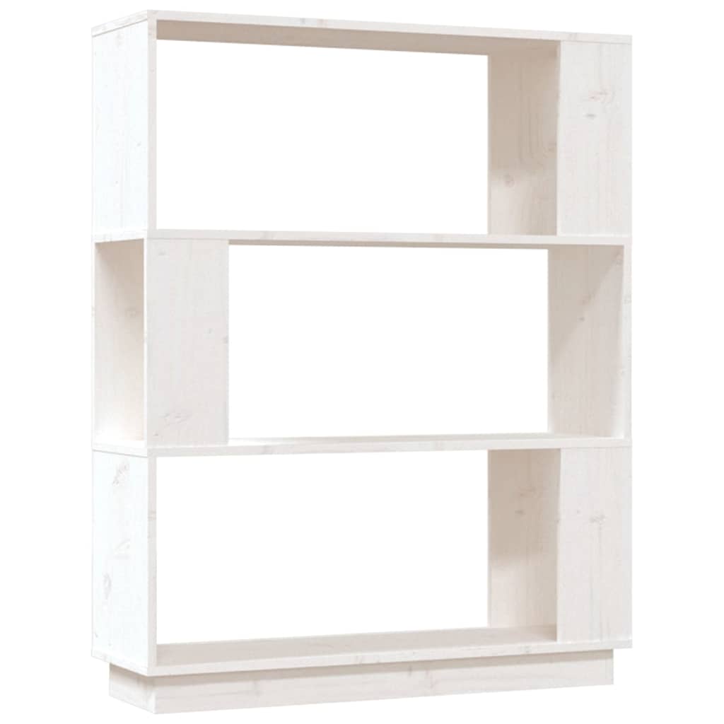 Vidaxl boekenkast kamerscherm 80x25x101 cm massief grenenhout wit