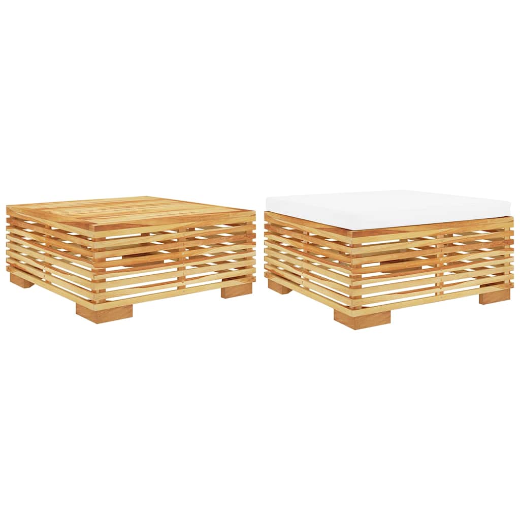 Vidaxl 2-delige loungeset massief teakhout