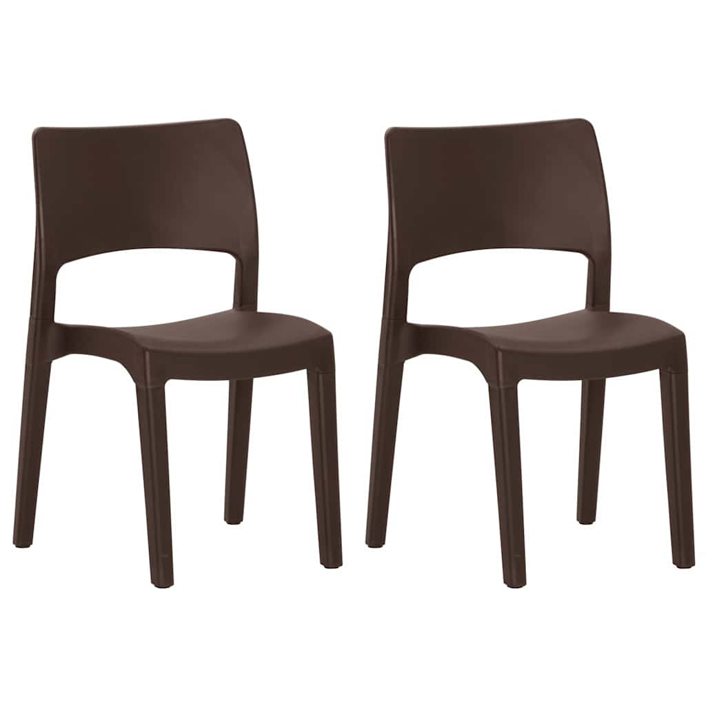 Vidaxl tuinstoelen 2 st polypropeen mokkakleurig