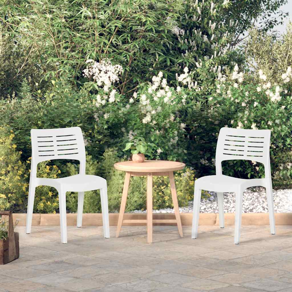 Vidaxl tuinstoelen 2 st polypropeen wit