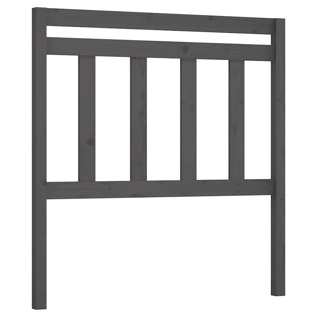 Vidaxl hoofdbord 81x4x100 cm massief grenenhout grijs