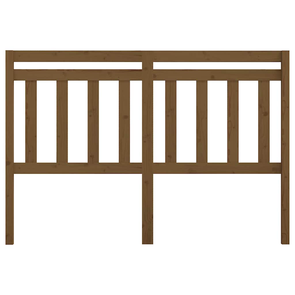Vidaxl hoofdbord 126x4x100 cm massief grenenhout honingbruin