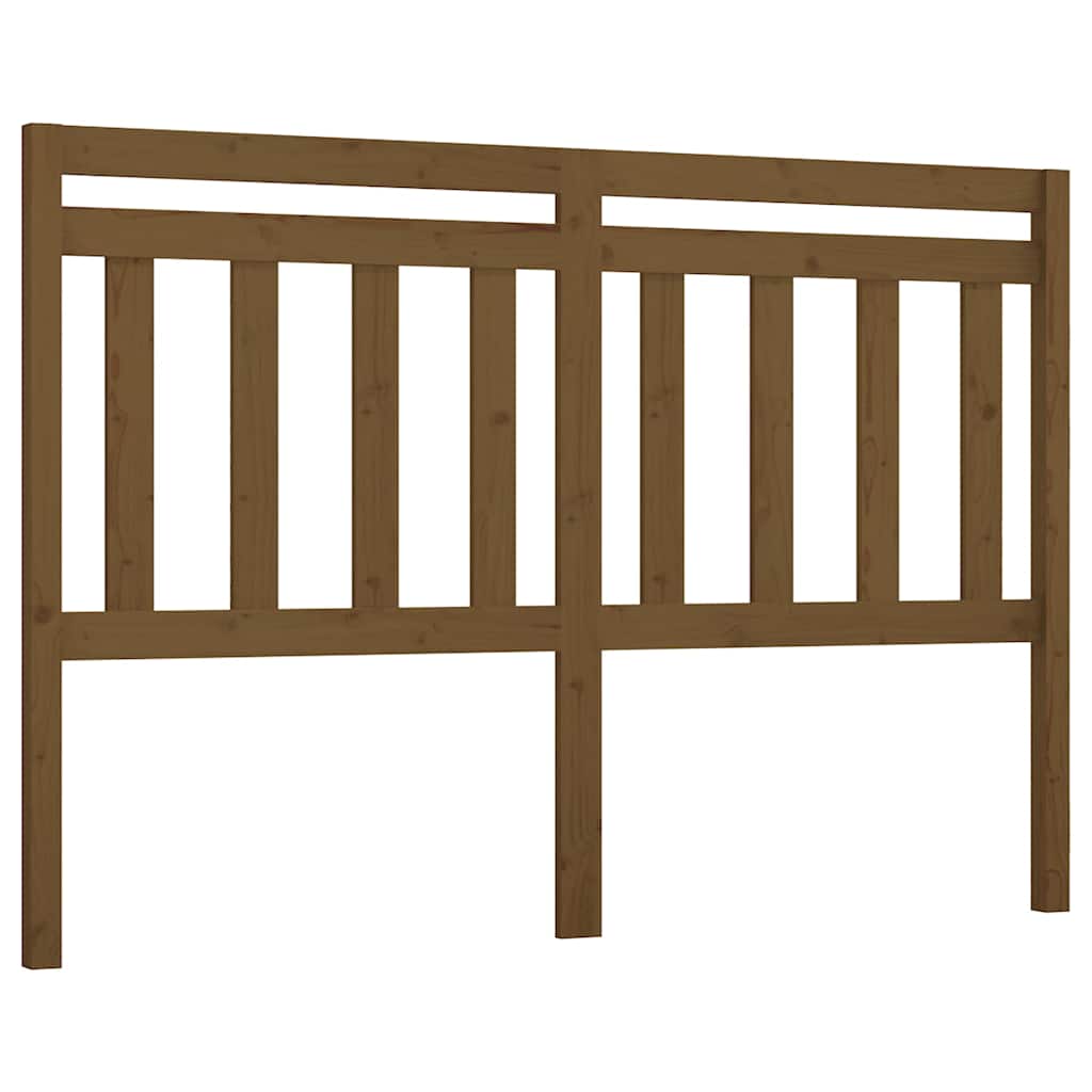 Vidaxl hoofdbord 146x4x100 cm massief grenenhout honingbruin