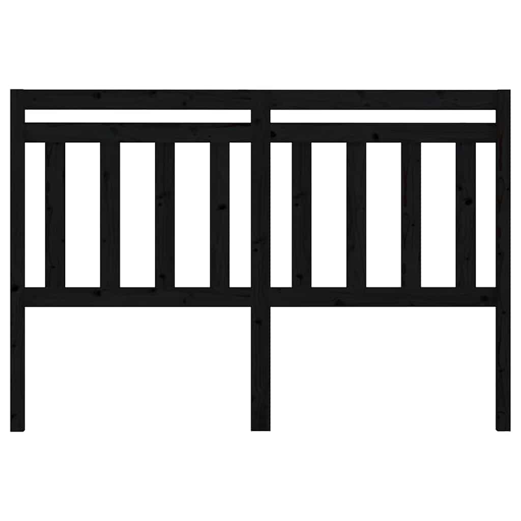 Vidaxl hoofdbord 166x4x100 cm massief grenenhout zwart