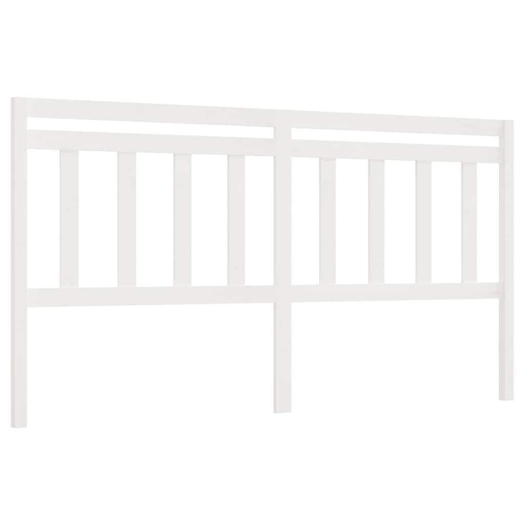 Vidaxl hoofdbord 186x4x100 cm massief grenenhout wit