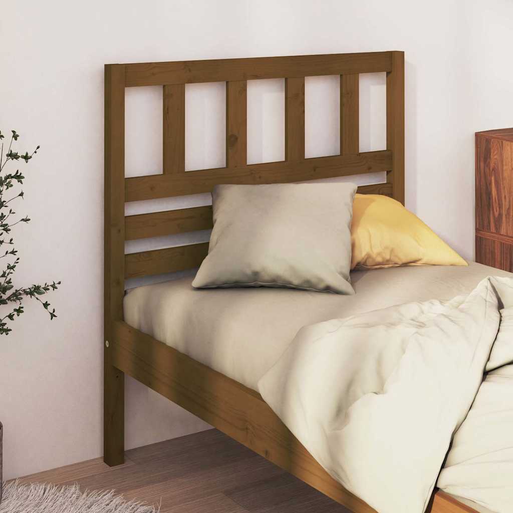 Vidaxl hoofdbord 81x4x100 cm massief grenenhout honingbruin