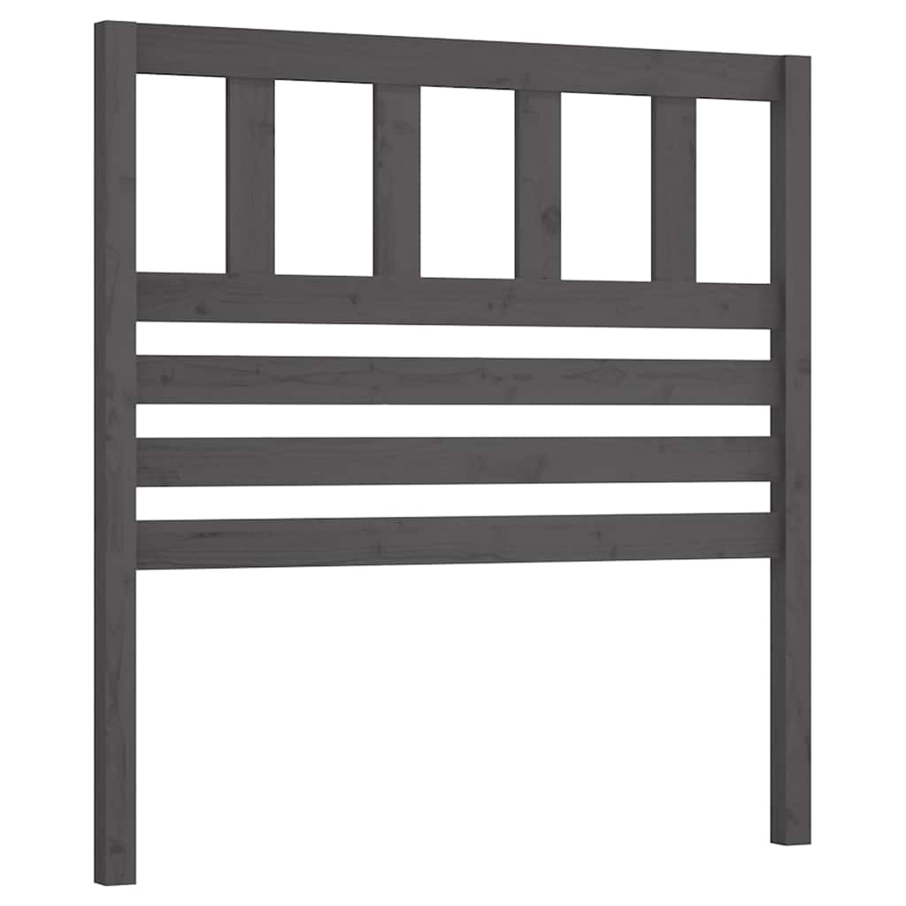 Vidaxl hoofdbord 96x4x100 cm massief grenenhout grijs