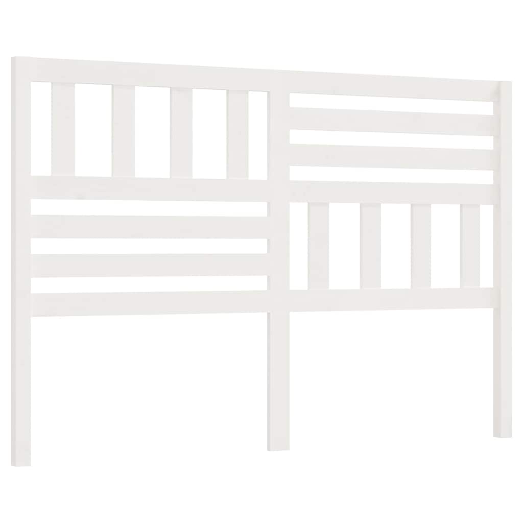 Vidaxl hoofdbord 126x4x100 cm massief grenenhout wit