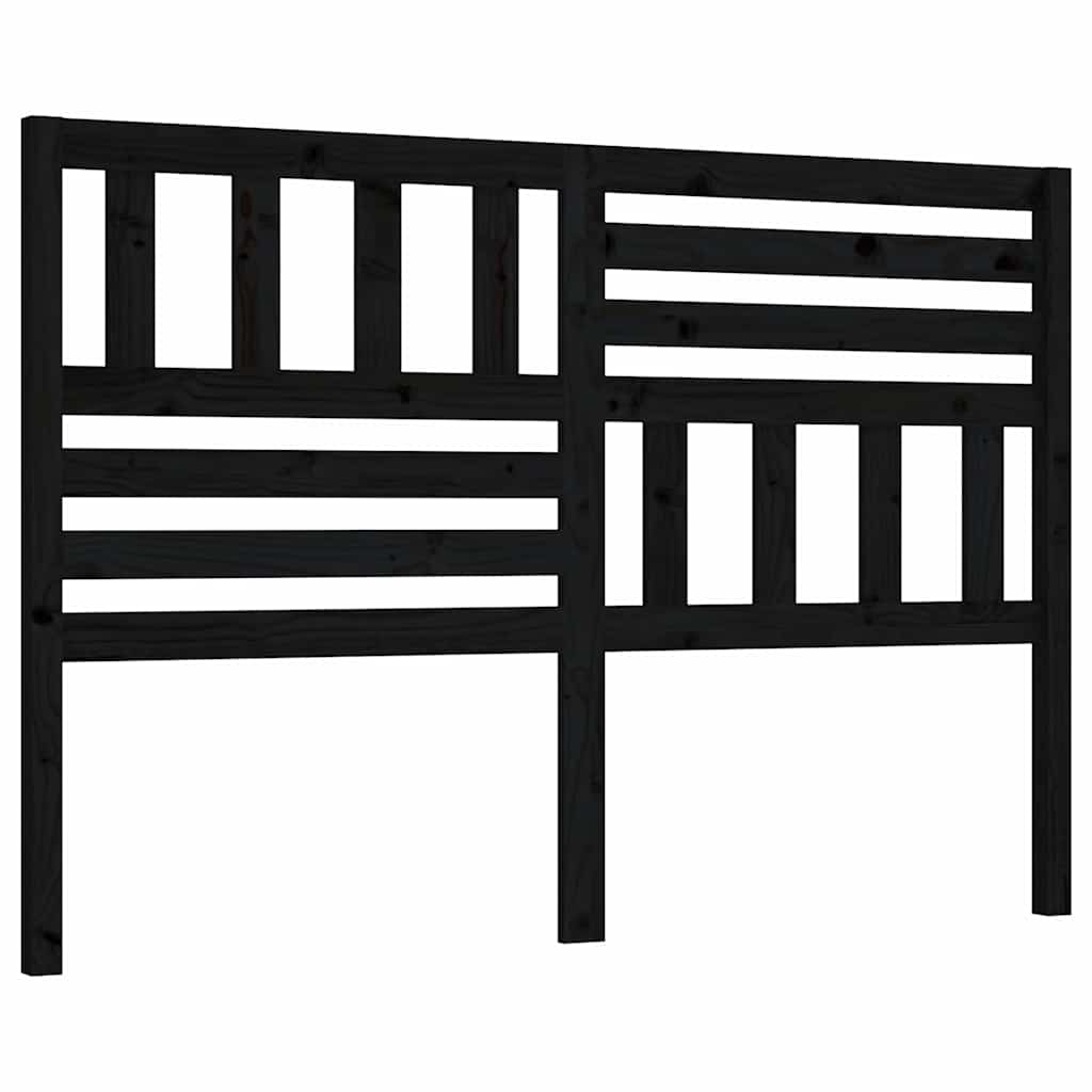 Vidaxl hoofdbord 166x4x100 cm massief grenenhout zwart