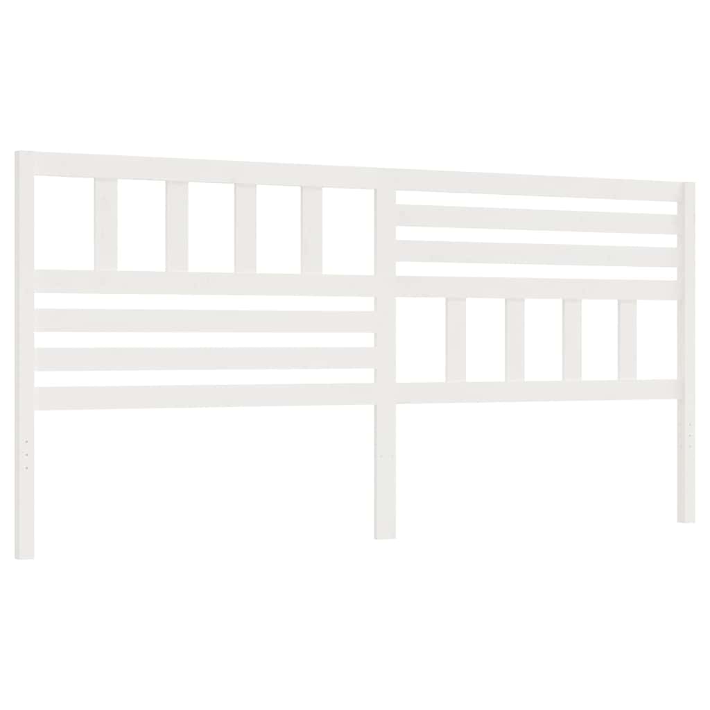 Vidaxl hoofdbord 206x4x100 cm massief grenenhout wit