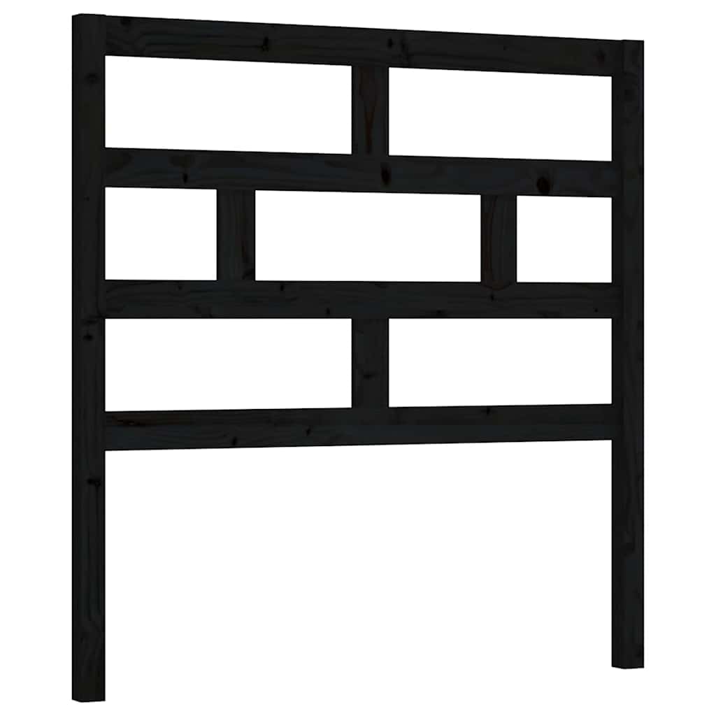 Vidaxl hoofdbord 81x4x100 cm massief grenenhout zwart