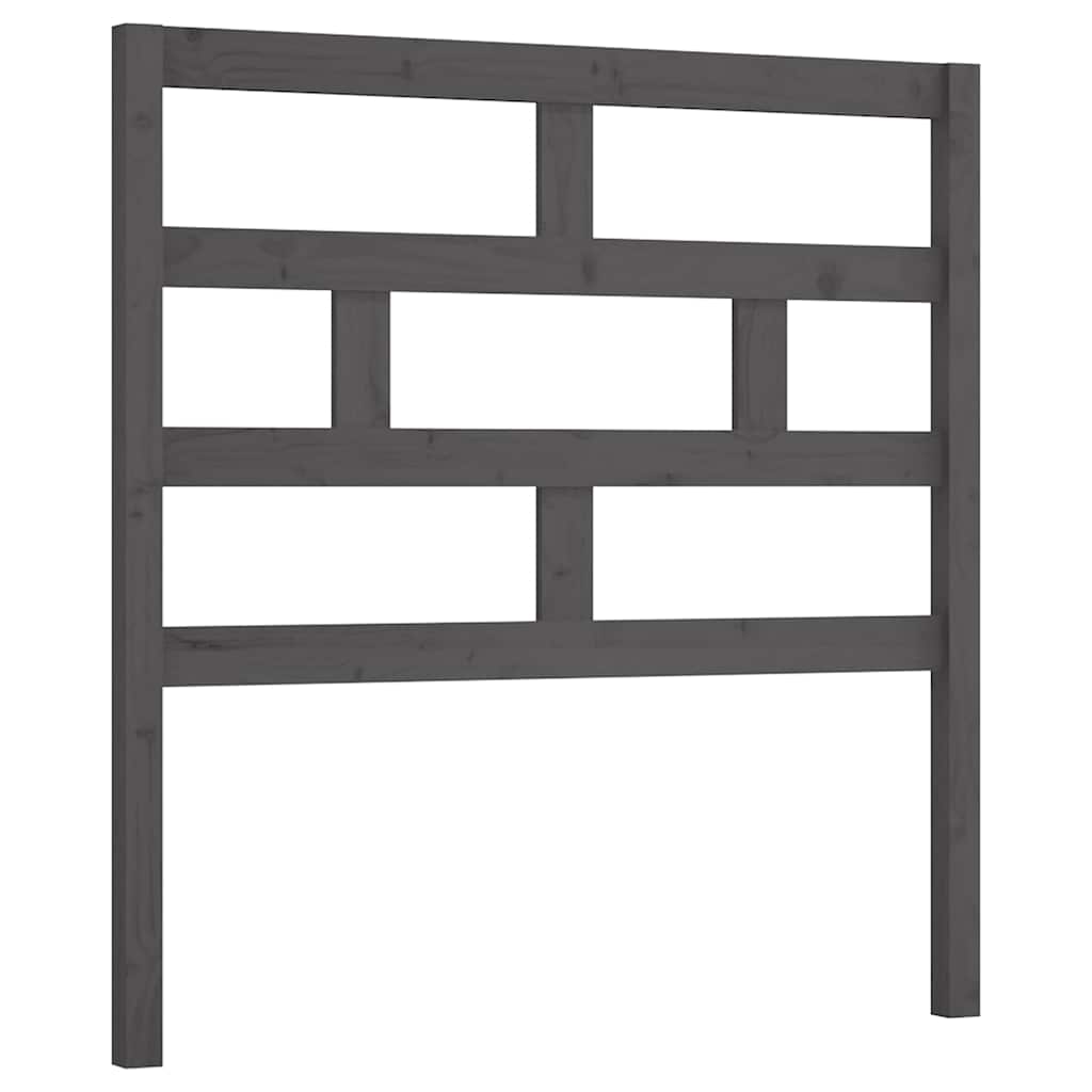Vidaxl hoofdbord 96x4x100 cm massief grenenhout grijs