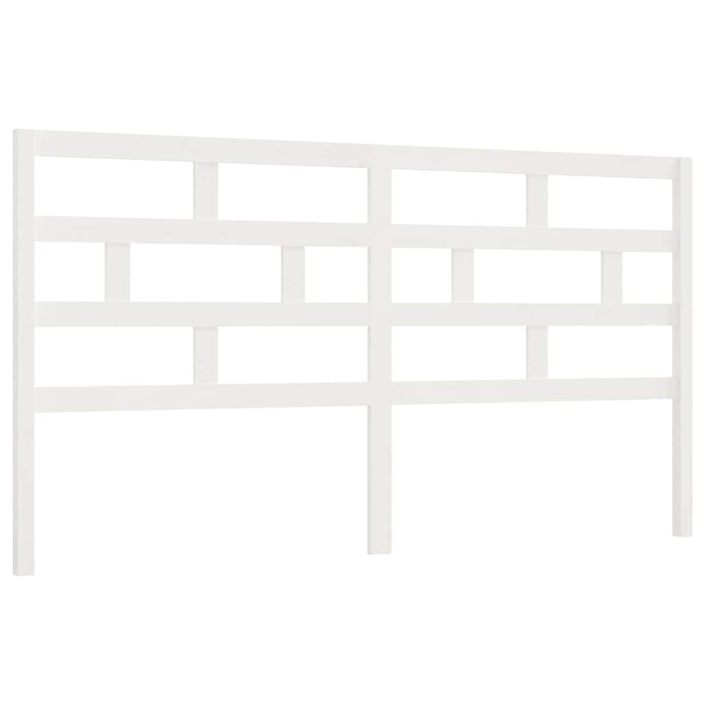 Vidaxl hoofdbord 186x4x100 cm massief grenenhout wit