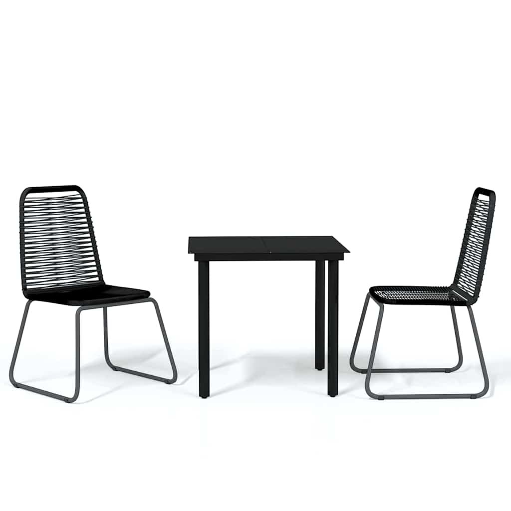 Vidaxl 3-delige tuinset zwart