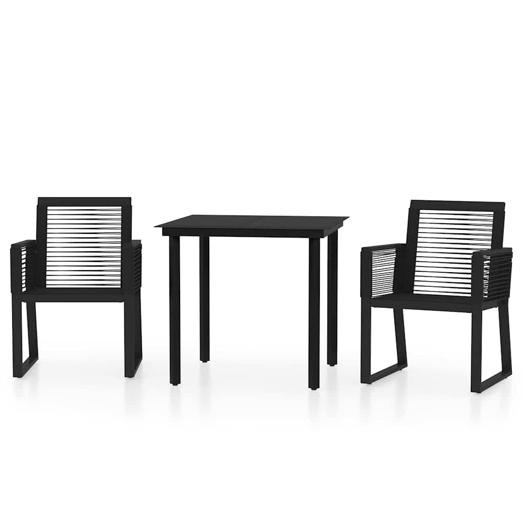 Vidaxl 3-delige tuinset zwart