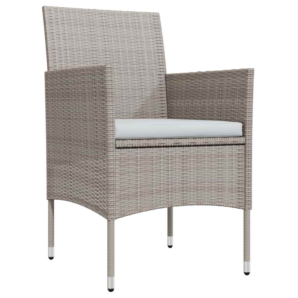 Vidaxl 3-delige tuinset met kussens beige en zwart