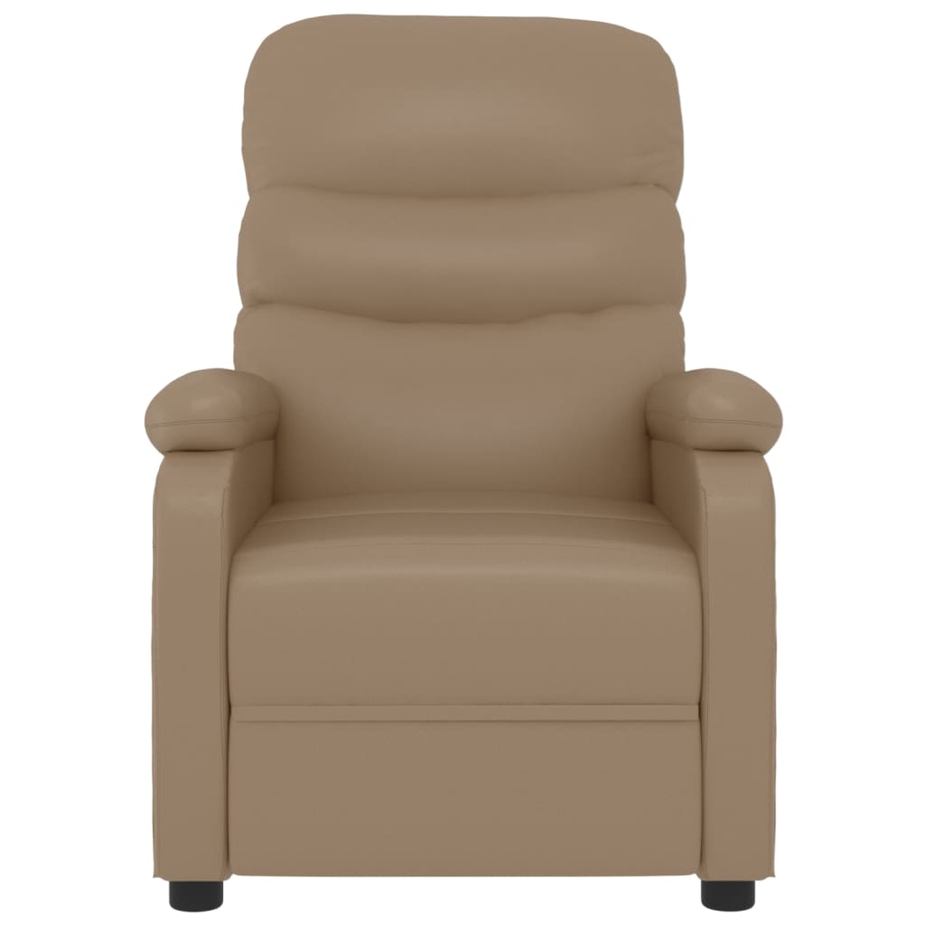 Vidaxl fauteuil verstelbaar kunstleer cappuccinokleurig