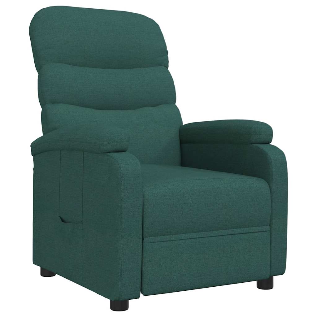Vidaxl fauteuil verstelbaar stof donkergroen