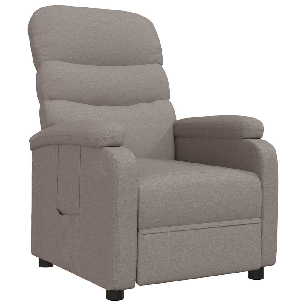 Vidaxl fauteuil verstelbaar stof taupe