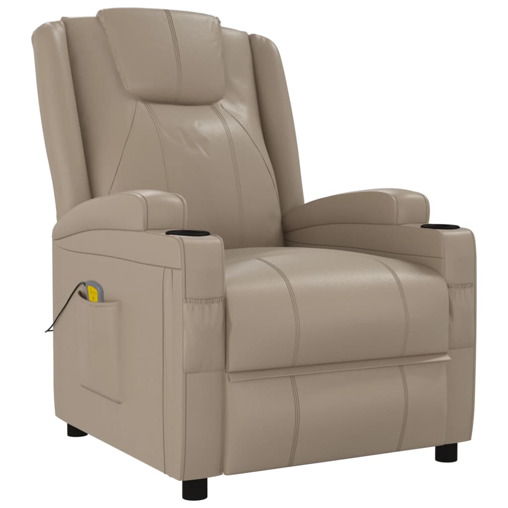 Vidaxl massagestoel kunstleer cappuccinokleurig