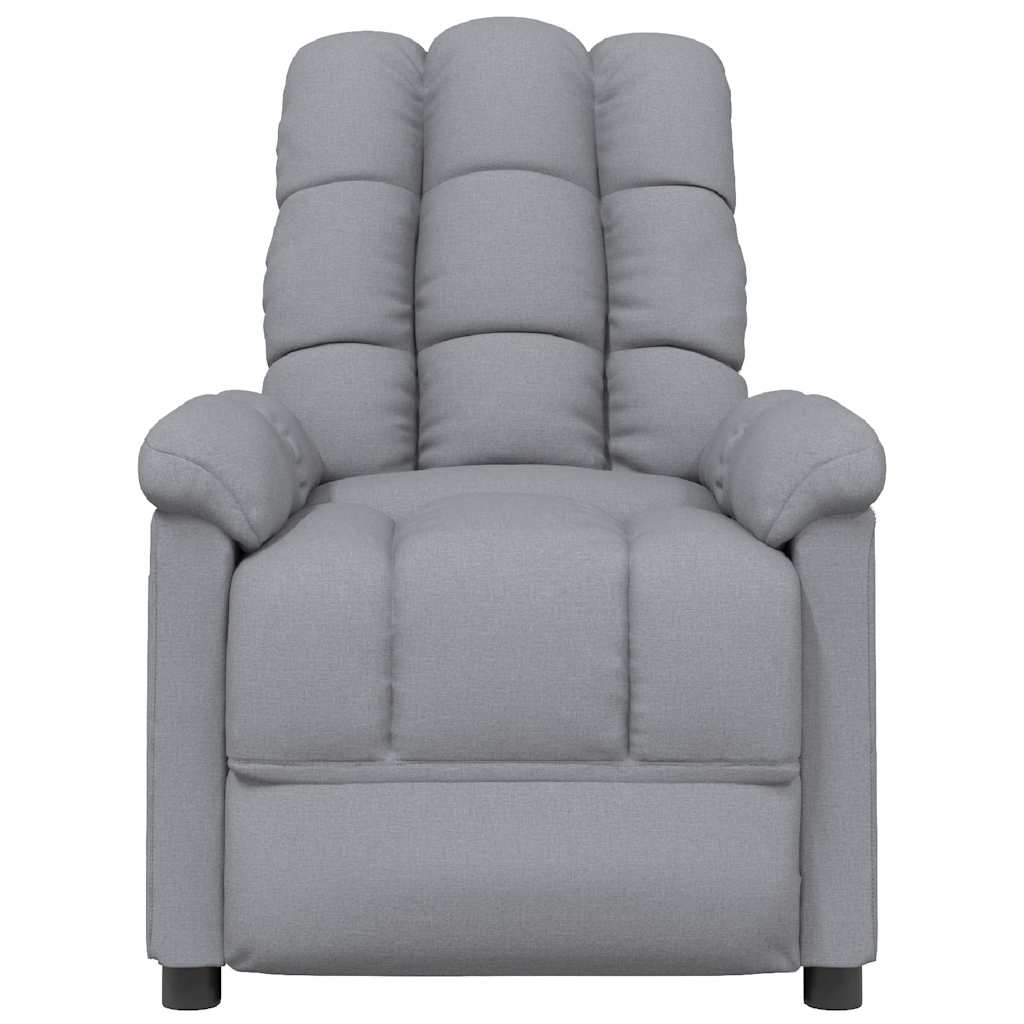 Vidaxl massagestoel stof lichtgrijs
