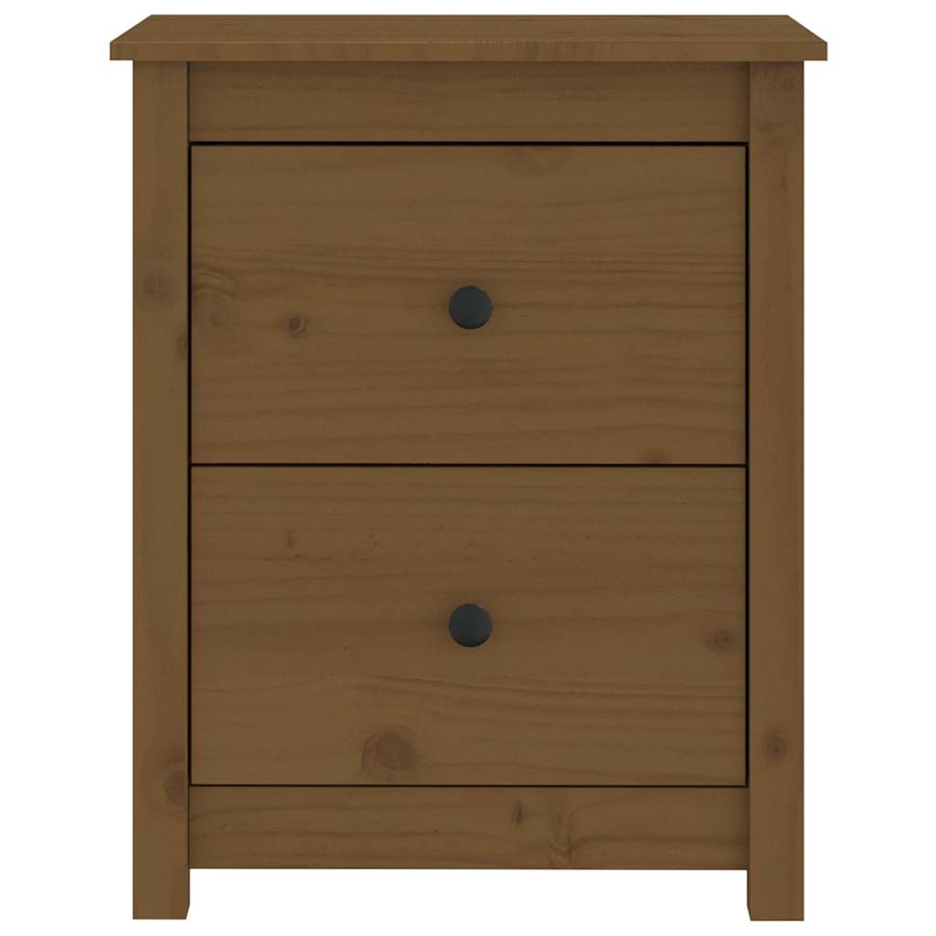 Vidaxl nachtkastje 50x35x61,5 cm massief grenenhout honingbruin
