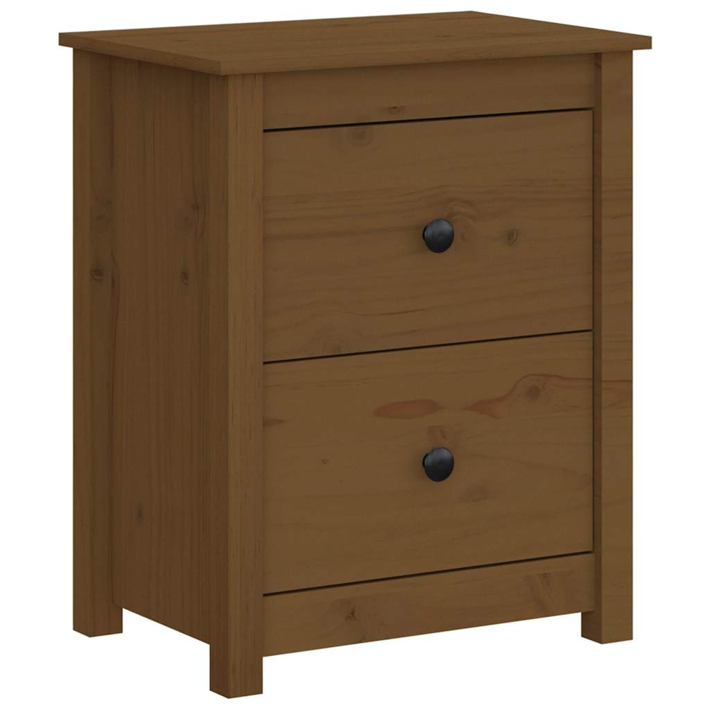 Vidaxl nachtkastjes 2 st 50x35x61,5 cm massief grenenhout honingbruin