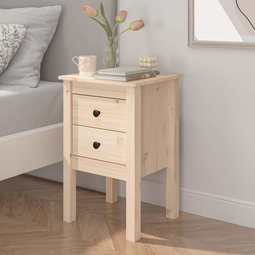 Vidaxl nachtkastje 40x35x61,5 cm massief grenenhout