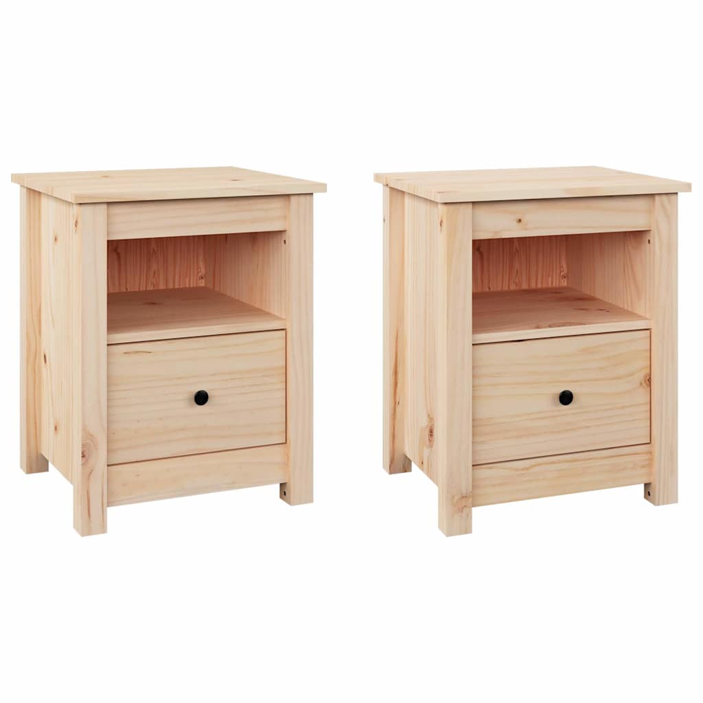 Vidaxl nachtkastjes 2 st 40x35x49 cm massief grenenhout