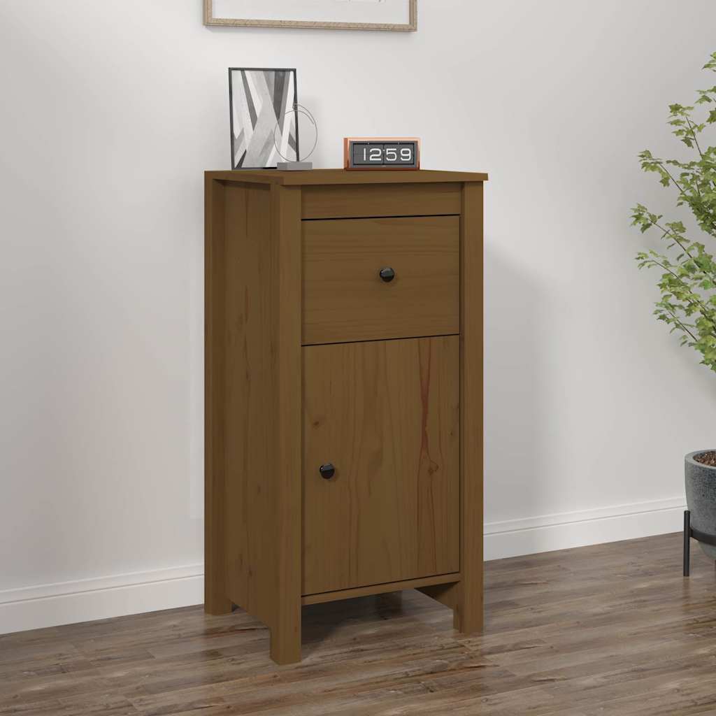 Vidaxl dressoir 40x35x80 cm massief grenenhout honingbruin