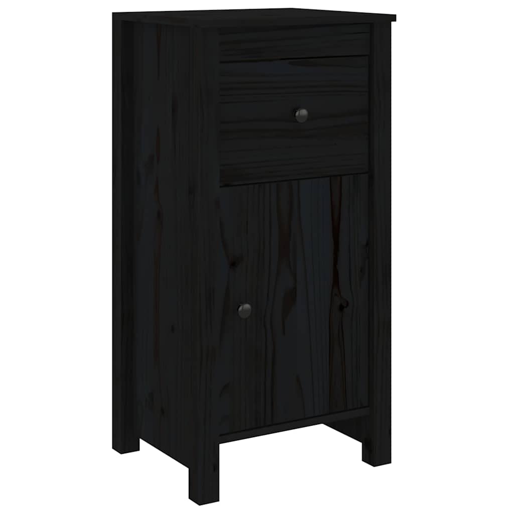 Vidaxl dressoir 40x35x80 cm massief grenenhout zwart