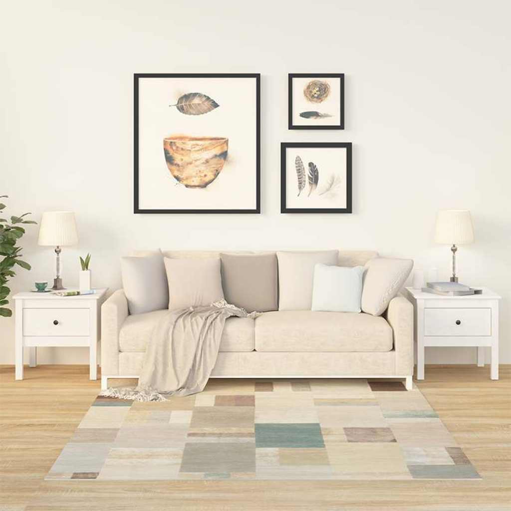 Vidaxl bijzettafels 2 st 50x50x49 cm massief grenenhout wit