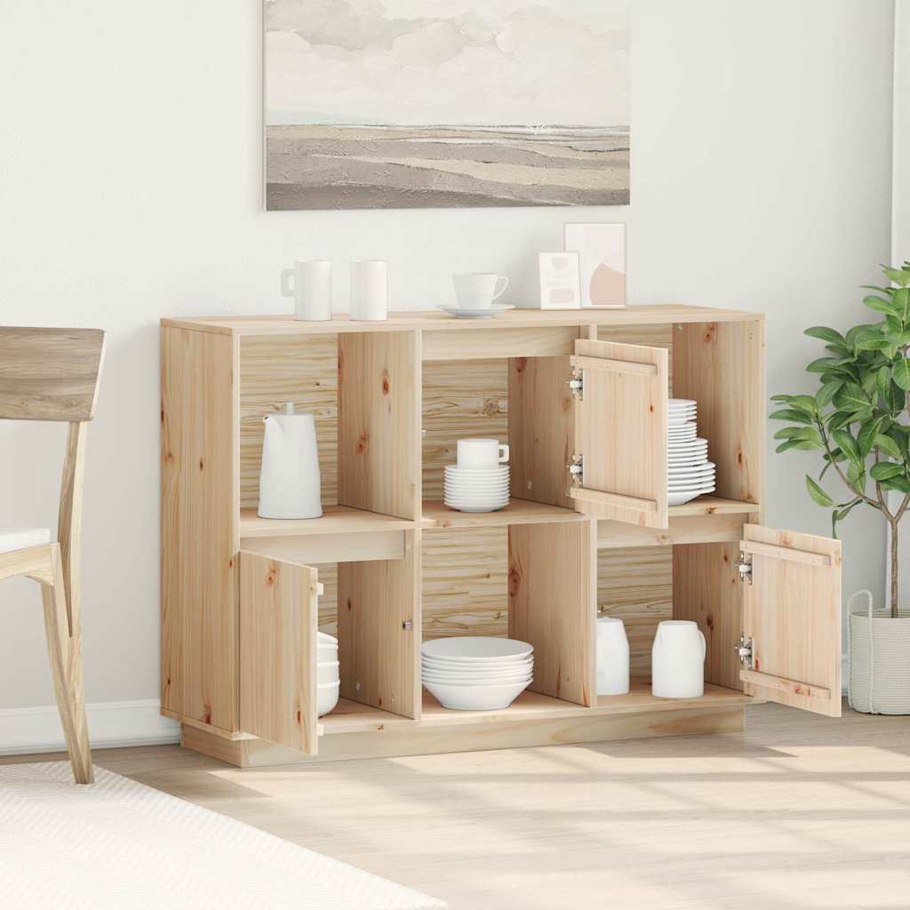Vidaxl dressoir 110,5x35x80 cm massief grenenhout