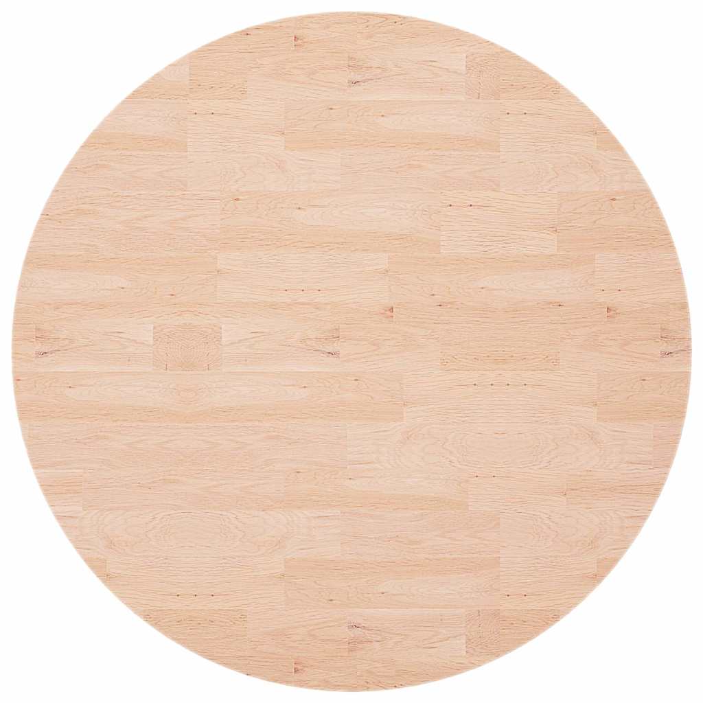 Vidaxl tafelblad rond ø90x1,5 cm onbehandeld massief eikenhout