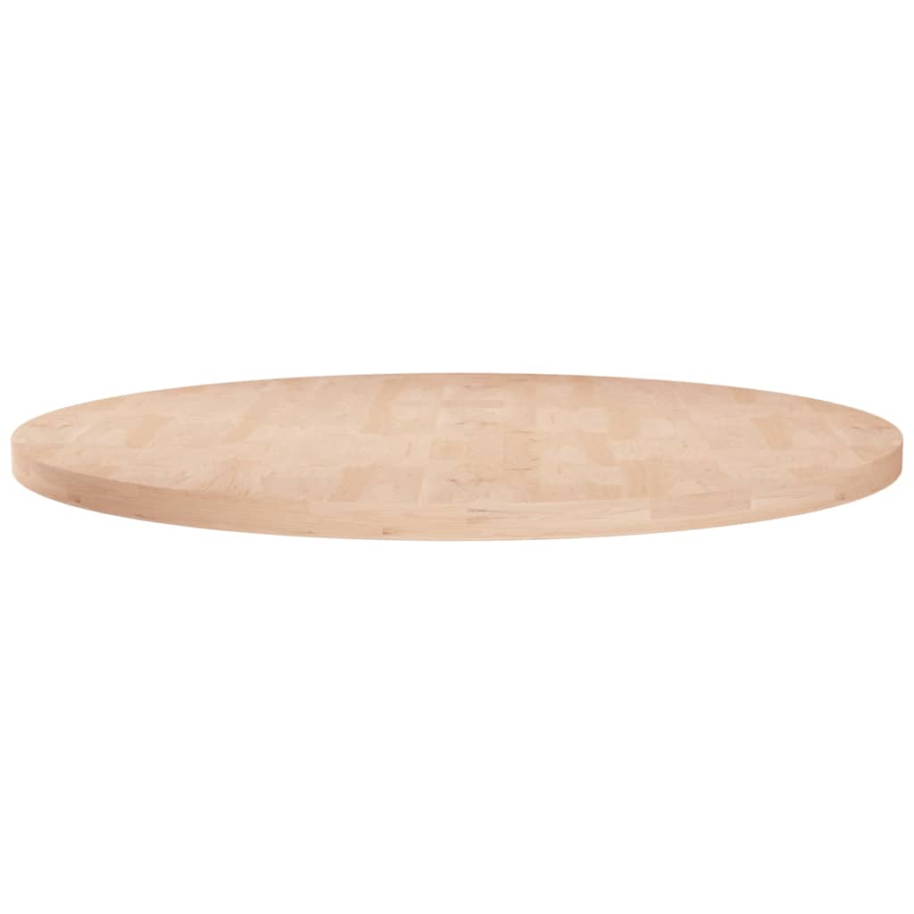 Vidaxl tafelblad rond ø80x2,5 cm onbehandeld massief eikenhout