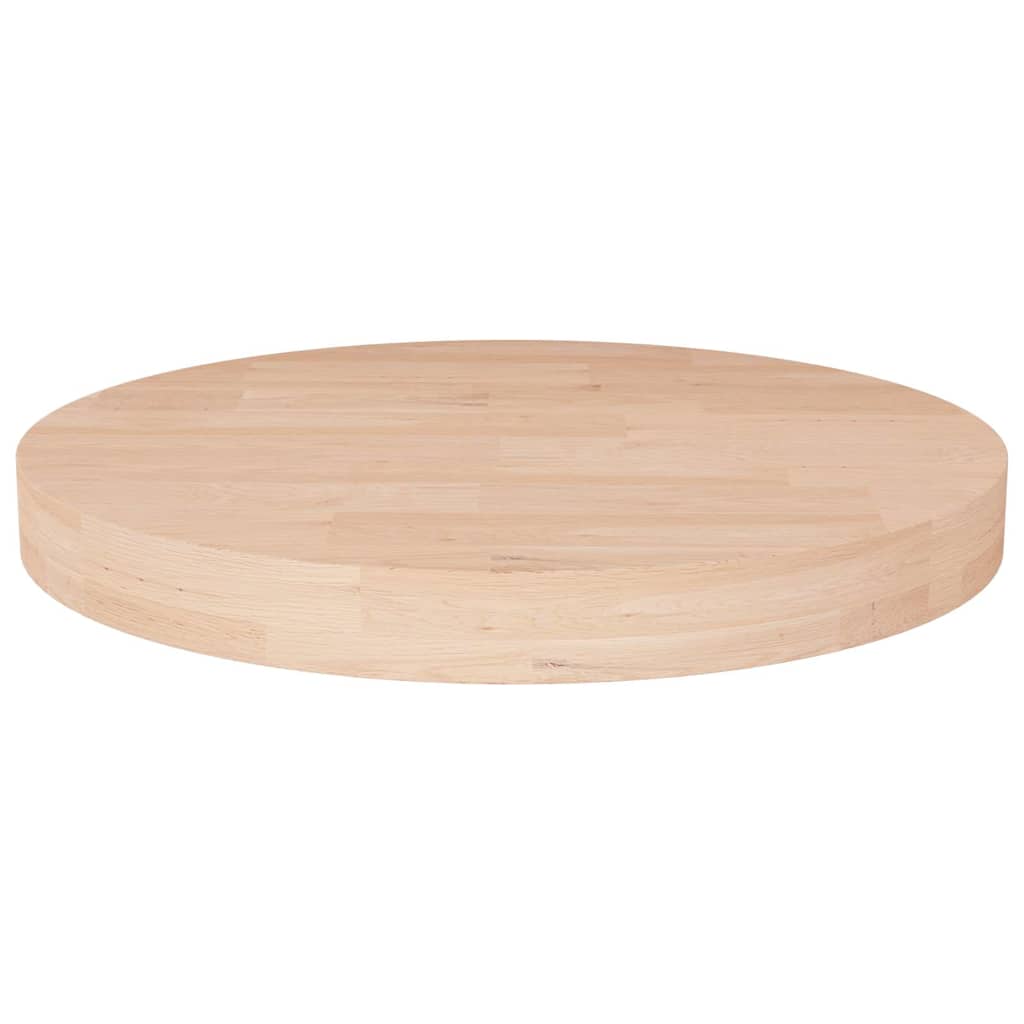 Vidaxl tafelblad rond ø30x4 cm onbehandeld massief eikenhout