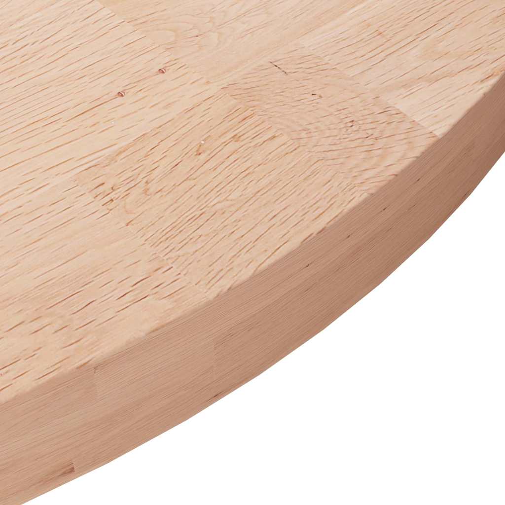 Vidaxl tafelblad rond ø60x4 cm onbehandeld massief eikenhout