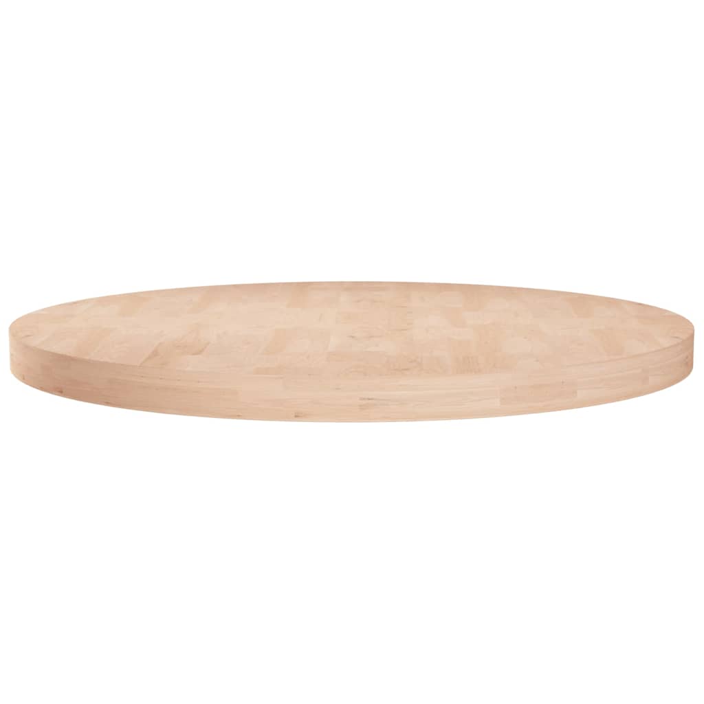 Vidaxl tafelblad rond ø80x4 cm onbehandeld massief eikenhout