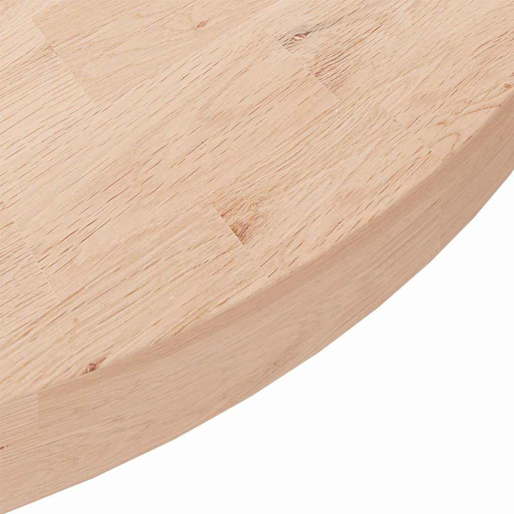 Vidaxl tafelblad rond ø90x4 cm onbehandeld massief eikenhout