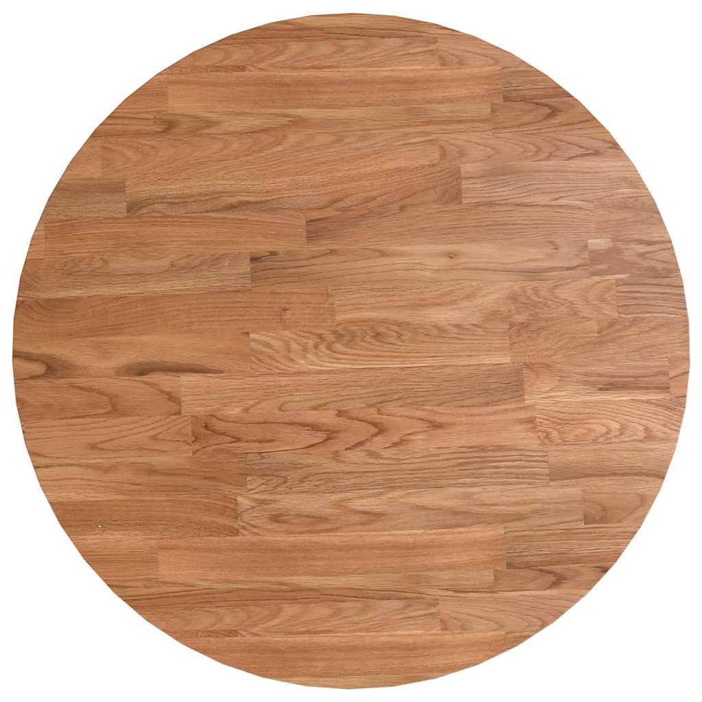 Vidaxl tafelblad rond ø40x1,5 cm bewerkt massief eikenhout lichtbruin