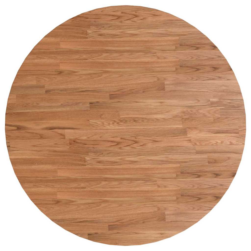 Vidaxl tafelblad rond ø90x1,5 cm bewerkt massief eikenhout lichtbruin