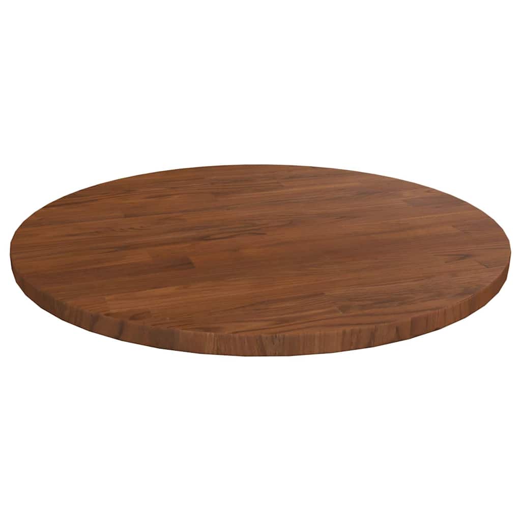Vidaxl tafelblad rond ø40x1,5 cm bewerkt massief eikenhout donkerbruin