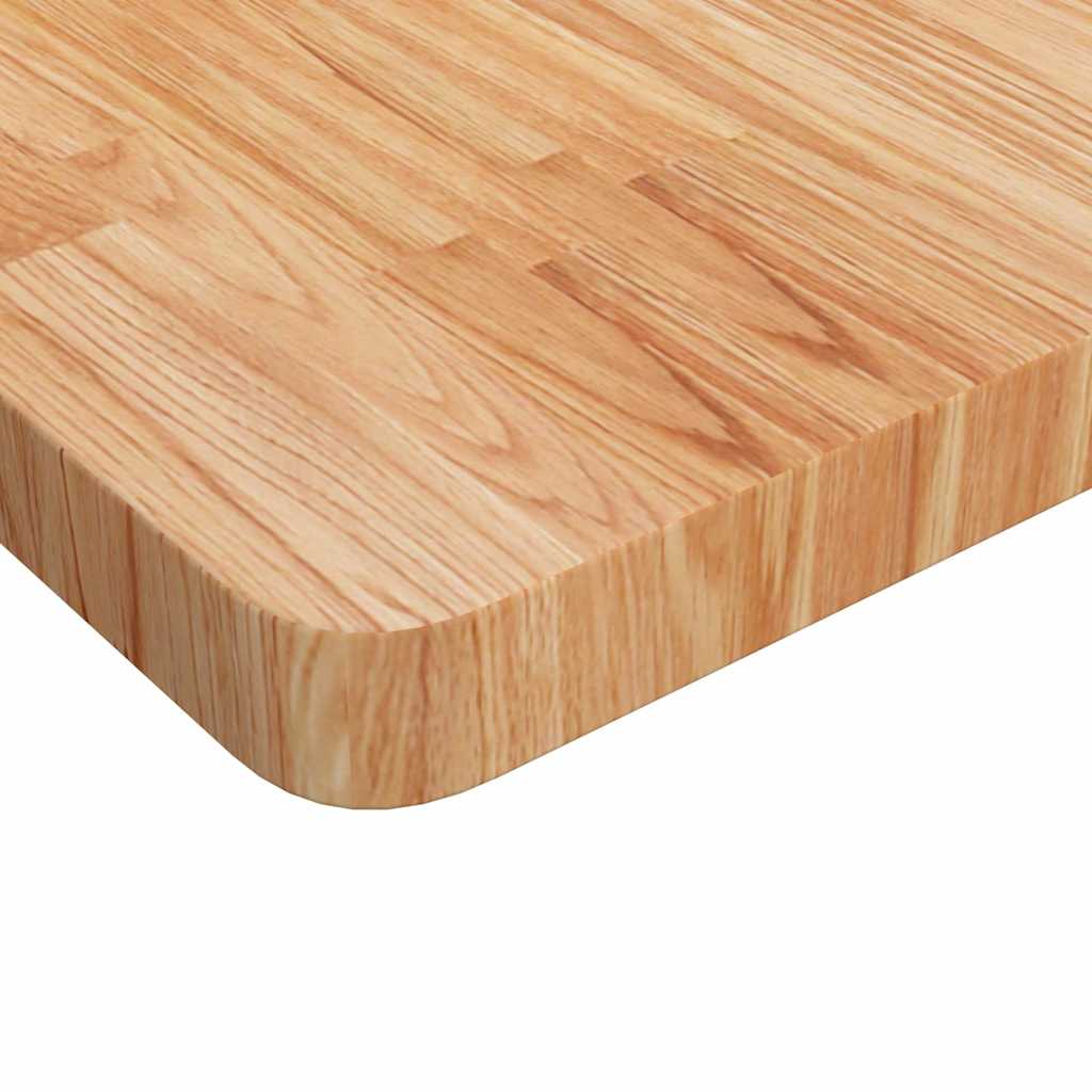 Vidaxl tafelblad vierkant 80x80x4cm massief eikenhout lichtbruin